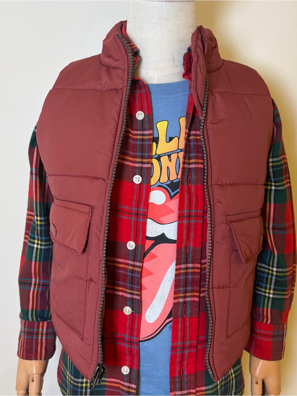 NWOT Volcom Rust Puffer Vest Size 2T